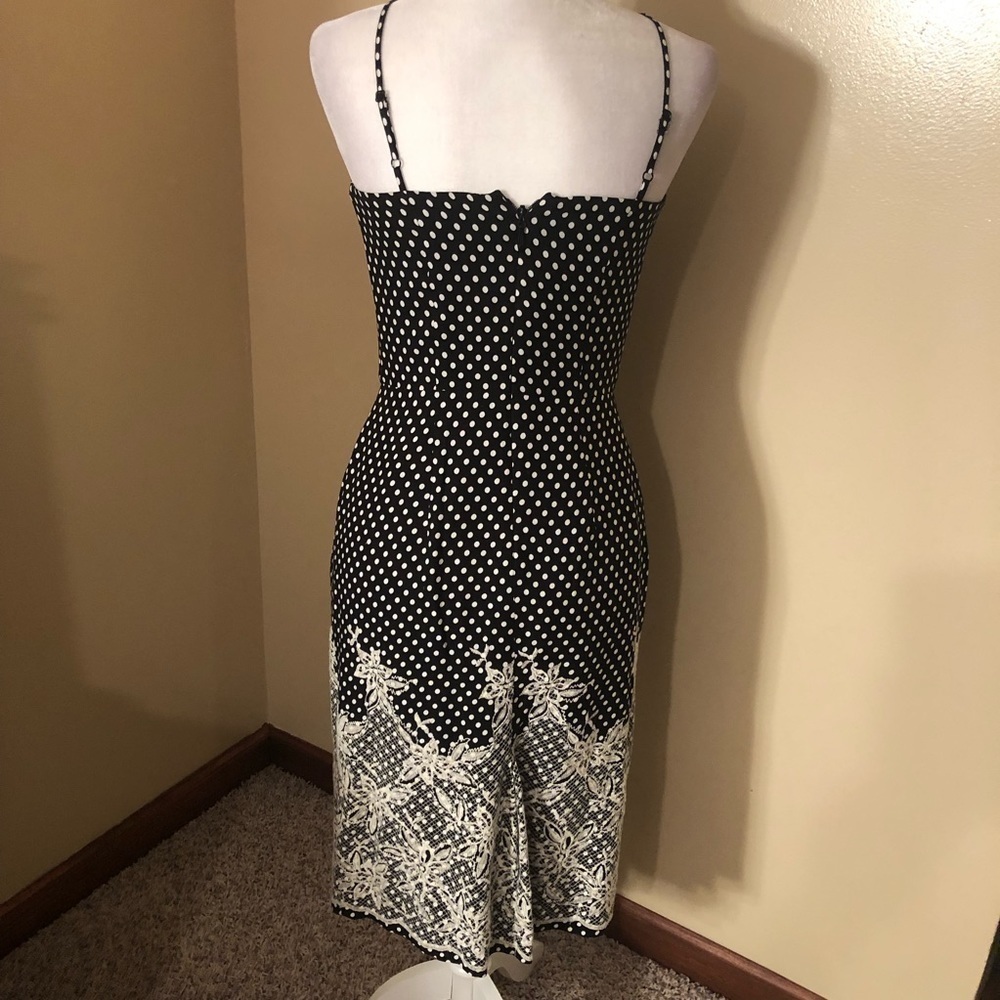 Eva Mendes Black/Cream Dress Size 0 NWOT - Picture 4 of 6